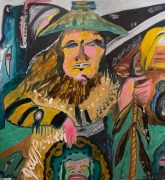 Skagit Medicine Man  54"x54"  Oil on Canvas - $3900.00