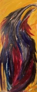 Desert Raven Mother - 18"x40" - Oil on Canvas - $1400.00