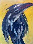 Raven in Strength - Oil on Canvas - 24x30" - $1600.00