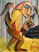 Totem Comes to Dance - 24x30  Oil on Canvas