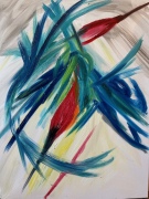 Hummingbirds'  Love - Oil on Canvas - $2800.00