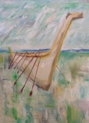 Canoe Traveling with Spirits   Oil on Canvas   36x60" - $2000.00