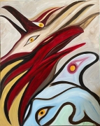 Spirit Helpers on the Other Side - Oil on Canvas - 36x48" - $3000.00