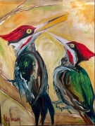 Woodpeckers of the Spirit World  - 4'x5' - Oil on Canvas - $4000.00