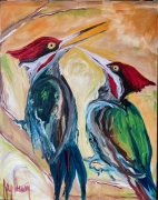 Woodpecker's Council - Oil on Canvas - 48x60" - $2400.00