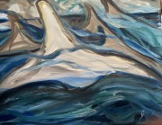 My Orca Family   Oil on Canvas   30x40" - $900.00