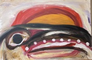 Wood Raven and Sun -  Oil on Canvas   36x24" - $1200.00