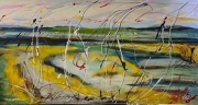 Skagit Bay at Rest - Oil on Canvas - 48x24" - $1400.00