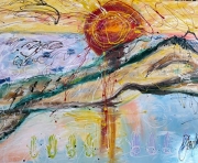 Sunrise in Skagit Valley - Oil on Canvas - 60x40" - $2400.00