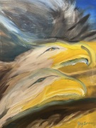 Twin Eagles Answering Call for Help - o24x26 - oil on Canvas - $2200.00