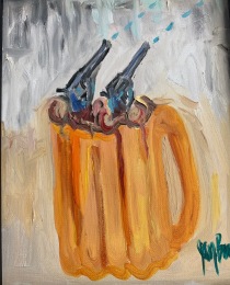 51- Six-gun Latte   Oil on Canvas   8x10   $250