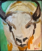 Skagit Bison Series #2 - Oil on Canvas - 18x20" - $800.00