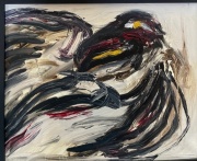Raven Fighting For His Charge - Oil on Canvas - 16x20" - $1200.00