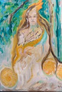 Gift of Cedar Woman   Oil on Canvas   18x24 - $700.00