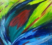 Hummingbird in Spring - Oil on Canvas - 20x16 - $650.00