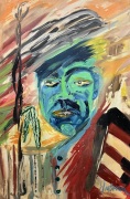 Blue Medicine Man  24x26  Oil on Canvas - $2400.00