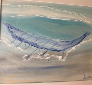 Ghost Canoe from the Sky - 20x16" - Oil on Canvas - $1700.00