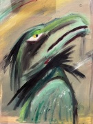 Green Hawk Spirit - 24x30 - Oil on Canvas - $1700.00