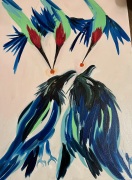 Hummingbird Sharing Wisdom  18x24" - Oil on Canvas - $1,200.00