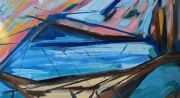 Canoe Journey at Rest   10x20"   Oil on Canvas - $200.00