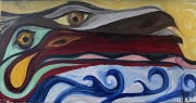 Raven Family Wisdom - 20x9.5" - Oil on Canvas - $450.00