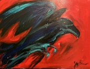 Red Raven - 24x26" - Oil on Canvas - $2100.00