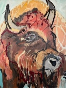 Skagit Bison Series #2 - 16x20" - Oil on Canvas - $1400.00