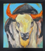 Skagit Bison Series #4 - Oil on Canvas - 20x16 - $800.00