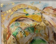Delicate Arch - Pastel and 24kt Gold - 10x14" - $800.00