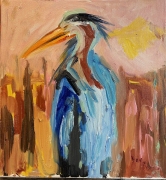 Heron Home - Oil on Canvas - 12x12" - $700.00