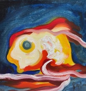 My Goldfish - Oil on Canvas - 12x12"   $250.00