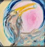Heron at Night   Oil on Canvas   12x12 - $600.00