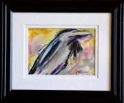 Grandfather Raven  5x7, Framed size 8x10 - $250.00