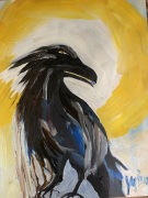 Morning Raven - 8x10" - Oil on Wood - $400.0
