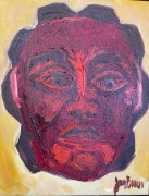 Red Mask Dancer - 9.5x12" - Oil on Linen - $400.00