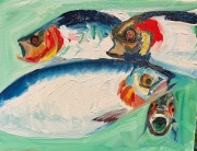 Base of Salish Sea Life - 8x10  Oil on Canvas