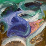 Future Set in Turbulence - Oil on Canvas - 12x12"   $400.00