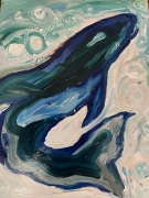 Mother Orca - 11x14" - Oil on Wood - $500.00