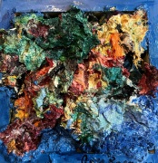 Oil Conglomerate Series - #3    "Creation of Hope" 12x12inches  $300.00