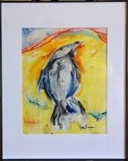 Raven of Moab - Pastel -  7.5x9.5, framed size 11x14 - $250.00