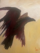 Red Desert Raven - 8x10" - Oil on Wood - $300.00