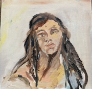 Skagit Woman   Oil on Canvas   12x12" - $300.00
