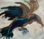 Winter Raven 9.5x12.75"  Oil on Linen - $450.00