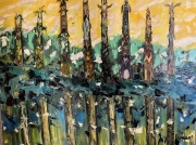 Salish Village - oil on Canvas - 36x24  $1650.00